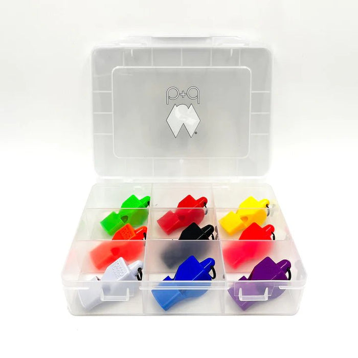 Fox Classic whistles box filled with 9 pieces