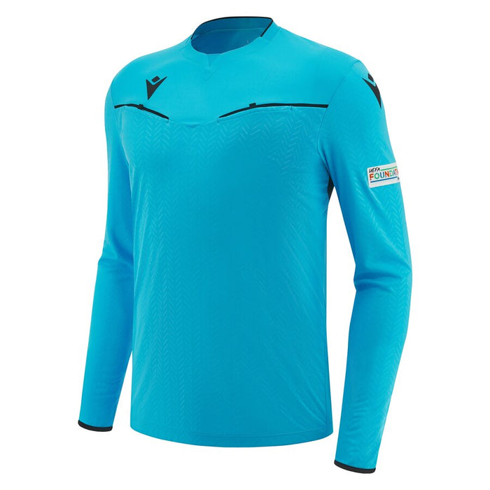UEFA 2023/25 referee shirt neon blue