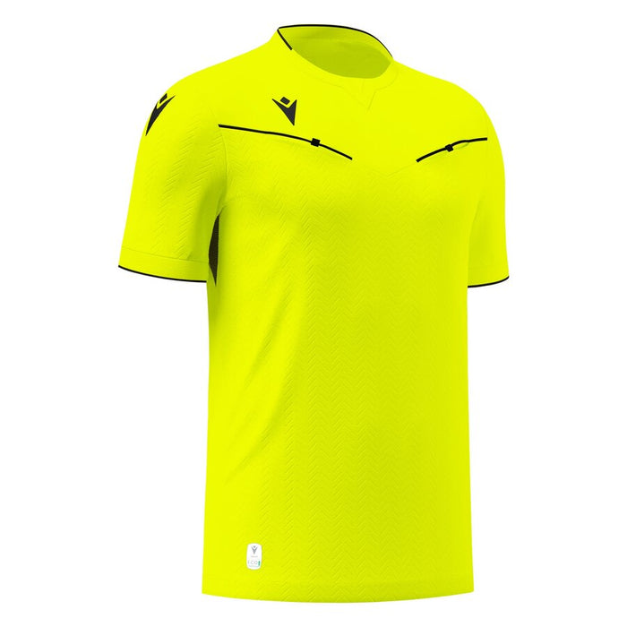 Macron Referee Shirt Ponnet Eco - Neon Yellow - Short Sleeves