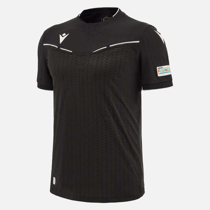 UEFA 2023/25 scheidsrechtersshirt zwart